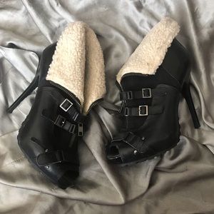 Black Strapped Boots